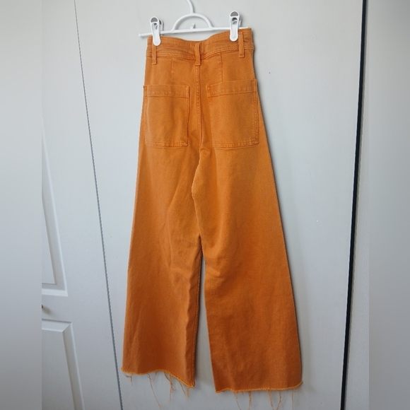 ZARA THE MARINE STRAIGHT Orange Size 0 High Rise Flare Leg Pants - Picture 7 of 11